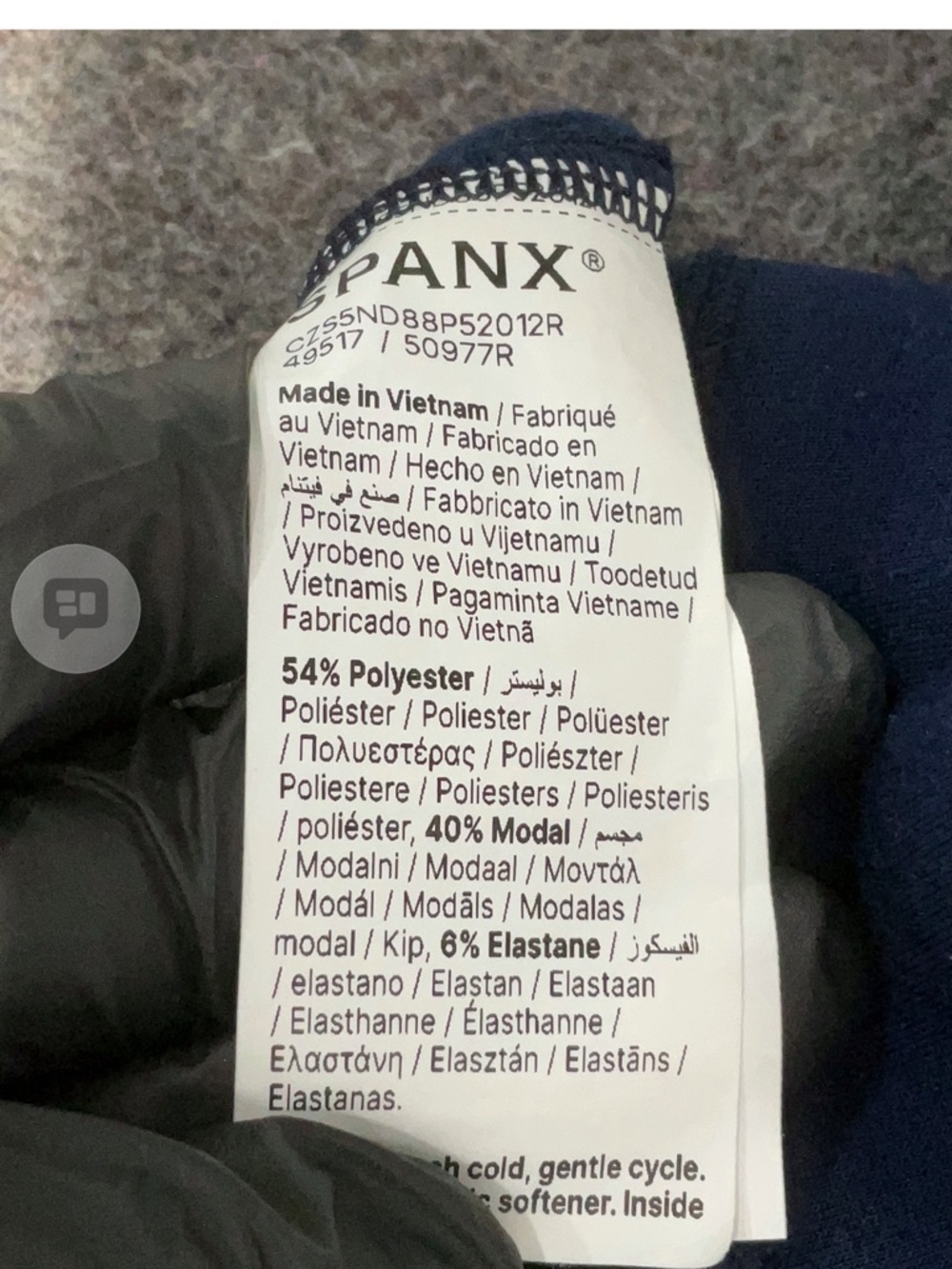 SPANX Navy Air Essentials V-Neck Tunic - Picture 7 of 7